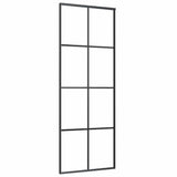 Sliding Door with Hardware Set 76x205 cm ESG Glass&Aluminium