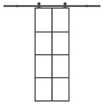 Sliding Door with Hardware Set 76x205 cm ESG Glass&Aluminium