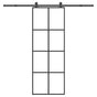 Sliding Door with Hardware Set 76x205 cm ESG Glass&Aluminium
