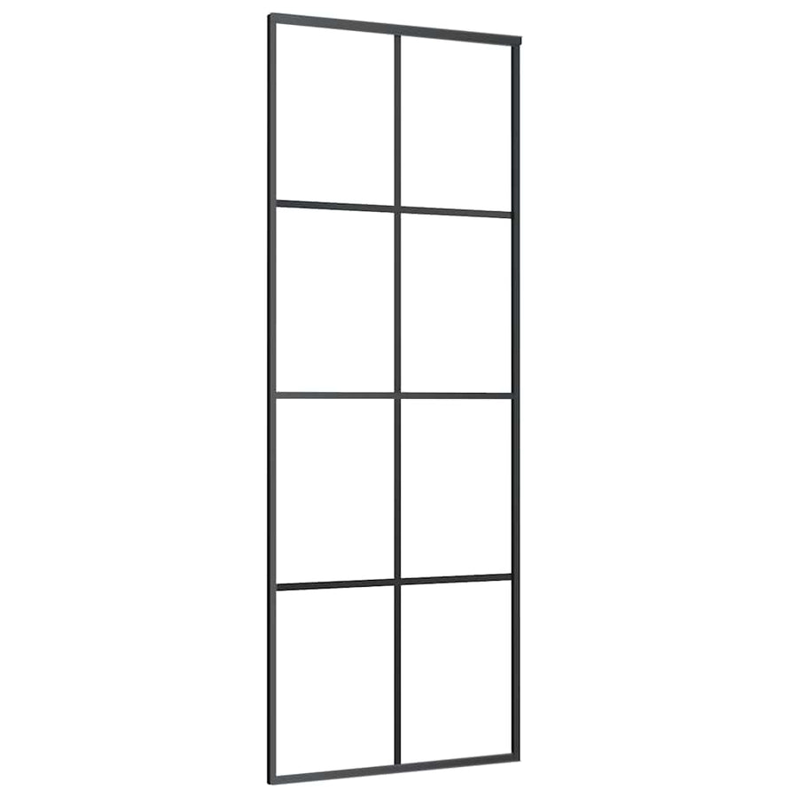 Sliding Door with Hardware Set 76x205 cm ESG Glass&Aluminium
