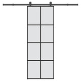 Sliding Door with Hardware Set 76x205 cm ESG Glass&Aluminium