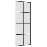 Sliding Door with Hardware Set 76x205 cm ESG Glass&Aluminium