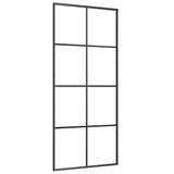 Sliding Door with Hardware Set 90x205 cm ESG Glass&Aluminium - Top-Down View