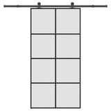 Sliding Door with Hardware Set 102,5x205 cm ESG Glass&Aluminium