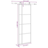 Sliding Door with Hardware Set 76x205 cm ESG Glass&Aluminium