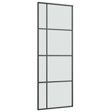 Sliding Door with Hardware Set 76x205 cm ESG Glass&Aluminium - Top-Down View