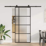 Sliding Door with Hardware Set 90x205 cm ESG Glass&Aluminium