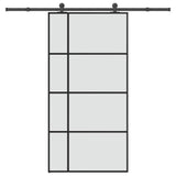 Sliding Door with Hardware Set 102,5x205 cm ESG Glass&Aluminium