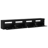TV Cabinet 2 pcs Black Oak 240 x 35 x 40 cm Engineered Wood