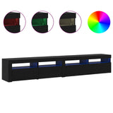TV Cabinet 2 pcs Black Oak Engineered Wood - Top-Down View
