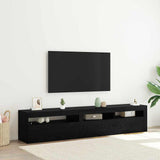 TV Cabinet 2 pcs Black Oak Engineered Wood