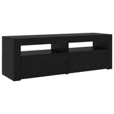 TV Cabinet 2 pcs Black Oak 195 x 35 x 40 cm Engineered Wood