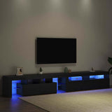 TV Cabinet 2 pcs Black Oak Engineered Wood