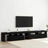 TV Cabinet 2 pcs Black Oak Engineered Wood