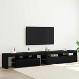 TV Cabinets 2 pcs Black oak 260 x 36.5 x 40 cm Engineered wood