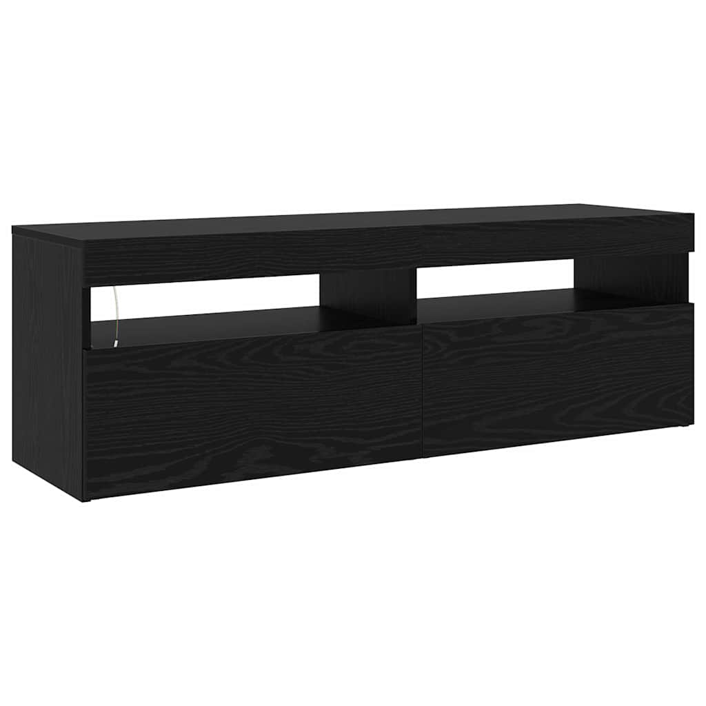 TV Cabinets 2 pcs Black oak 260 x 36.5 x 40 cm Engineered wood