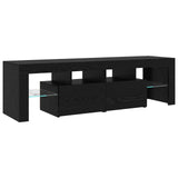 TV Cabinet 2 pcs Black Oak 260 x 37 x 40 cm Engineered Wood