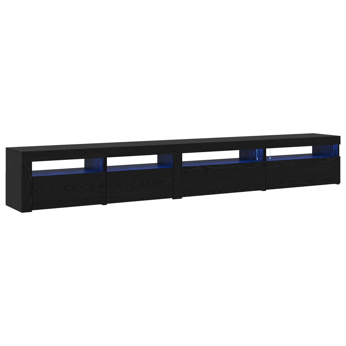 TV Cabinet Set 3 pcs Black Oak 270 x 35 x 40 cm Engineered Wood