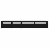 TV Cabinet Set 3 pcs Black Oak 270 x 35 x 40 cm Engineered Wood