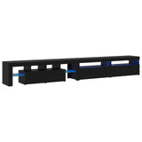 TV Cabinet 3 pcs Black Oak 290 x 36.5 x 40 cm Engineered Wood