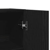 Washing Machine Cabinet 2 pcs Black Oak 70,5 x 71,5 x 181,5 cm