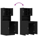Washing Machine Cabinet 2 pcs Black Oak 70,5 x 71,5 x 181,5 cm