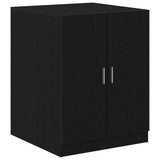Washing Machine Cabinet 2 pcs Black oak 70.5 x 71.5 x 181.5 cm - Close-Up Angle