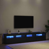 TV Cabinet 2 pcs Black Oak Engineered Wood