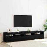 TV Cabinet 2 pcs Black Oak Engineered Wood