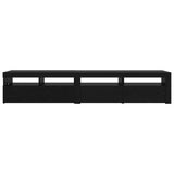 TV Cabinets 2 pcs Black oak 210 x 35 x 40 cm Engineered wood - Extra Image
