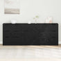 Sideboard 3 pcs Black Oak 181 x 30 x 70 cm Engineered Wood