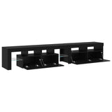 TV Cabinet 2 pcs Black Oak 230 x 36.5 x 40 cm Engineered Wood - 45-Degree Angle