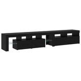 TV Cabinet 2 pcs Black Oak 230 x 36.5 x 40 cm Engineered Wood - Low Angle