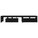 TV Cabinet 2 pcs Black Oak Engineered Wood