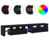 TV Cabinet 2 pcs Black Oak Engineered Wood - Top-Down View