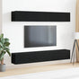 TV Cabinet Set 4 pcs 100 x 30 x 30 cm Black Oak