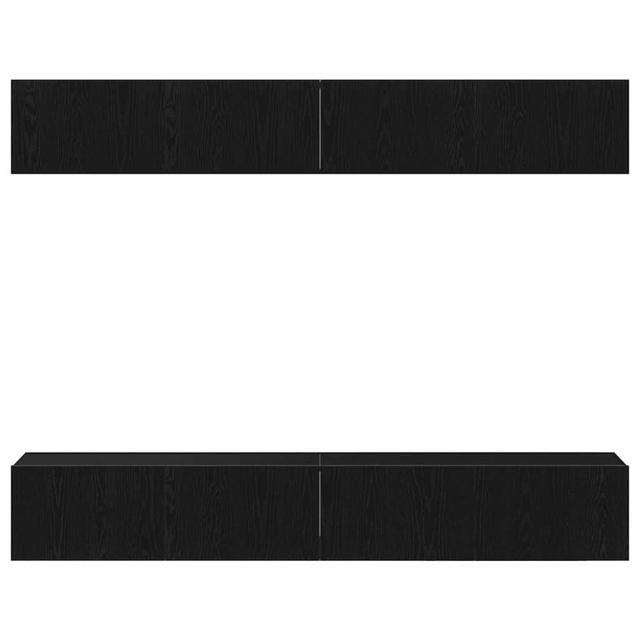 TV Cabinet Set 4 pcs 100 x 30 x 30 cm Black Oak