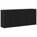 Sideboard Black Oak 160 x 33 x 70 cm Engineered Wood