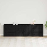 Sideboard Black Oak 240 x 33 x 70 cm Engineered wood - Top-Down View