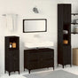 Bathroom Furniture Set 3 pcs Black Oak