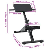 Hyperextension Bench Manual Black 100.5 x 70 x 78 cm - Extra Image