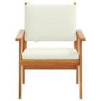 Garden Chair 2 pcs Cream White Solid Acacia Wood