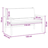 Garden Bench with Cushion Brown Solid Acacia wood - Low Angle