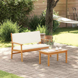 Garden Sofa Set 2 pcs Brown Solid Acacia wood - Top-Down View
