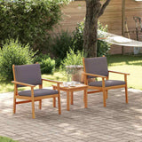 Garden Chair with Cushion 2 pcs Brown Solid Acacia wood