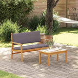 Garden Sofa Set with Cushion 2 pcs Brown Solid Acacia wood - Top-Down View