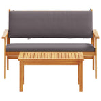 Garden Sofa Set 2 pcs Anthracite Solid Acacia Wood