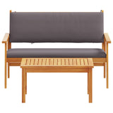 Garden Sofa Set with Cushion 2 pcs Anthracite Solid Acacia Wood - Top-Down View