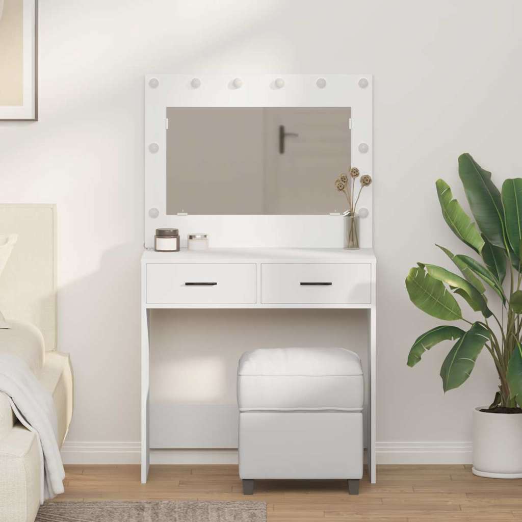 Dressing Table White 78.5 x 41 x 135 cm Engineered wood