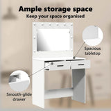 Dressing Table White 78,5 x 41 x 135 cm Engineered Wood - Extra Image